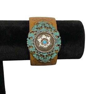 Western Boho Genuine Leather Cuff Bracelet